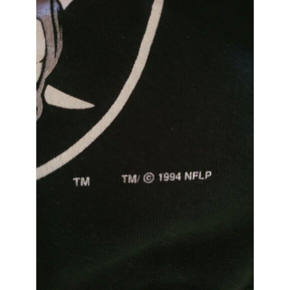 Vintage 1994 Oakland Raiders Sweatshirt Black Crewneck‎ Size M - Picture 6 of 7